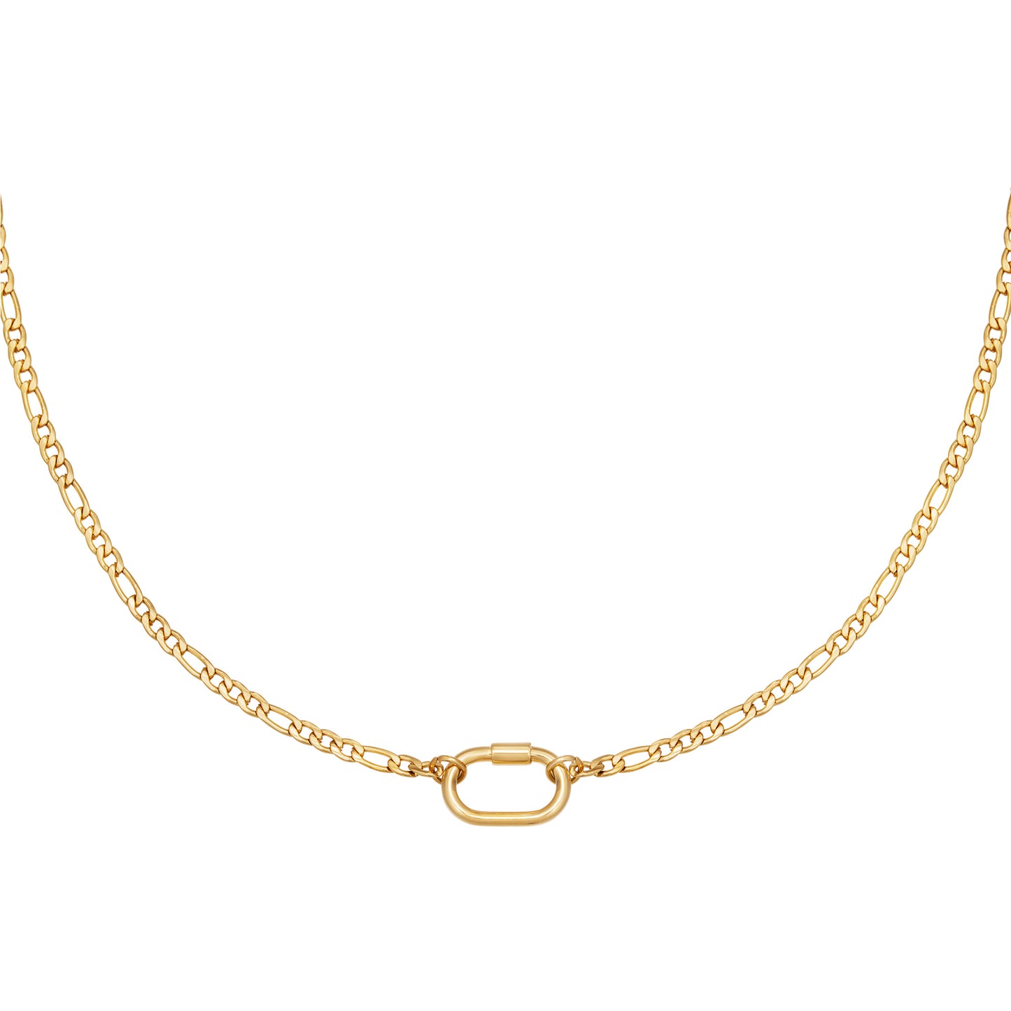 Chain Halskæde med Clip detalje i Guld
