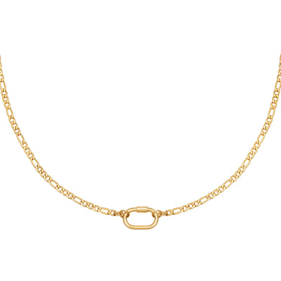 Chain Halskæde med Clip detalje i Guld