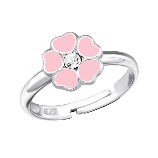Cute lyserød blomst ring