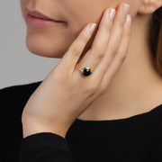 Black Confetti Ring